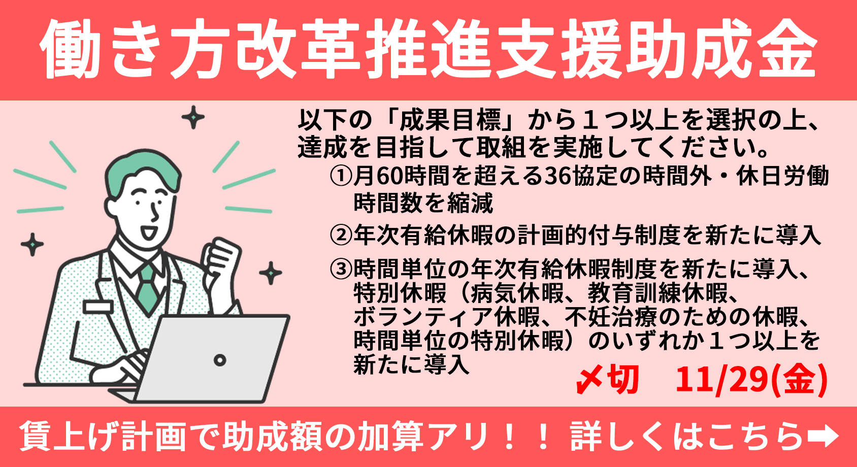 働き方改革推進支援助成金